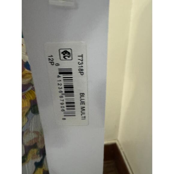 NWT Easter Spring Floral Wrap Dress 12P Petite London Times Garden Party - Picture 3 of 8